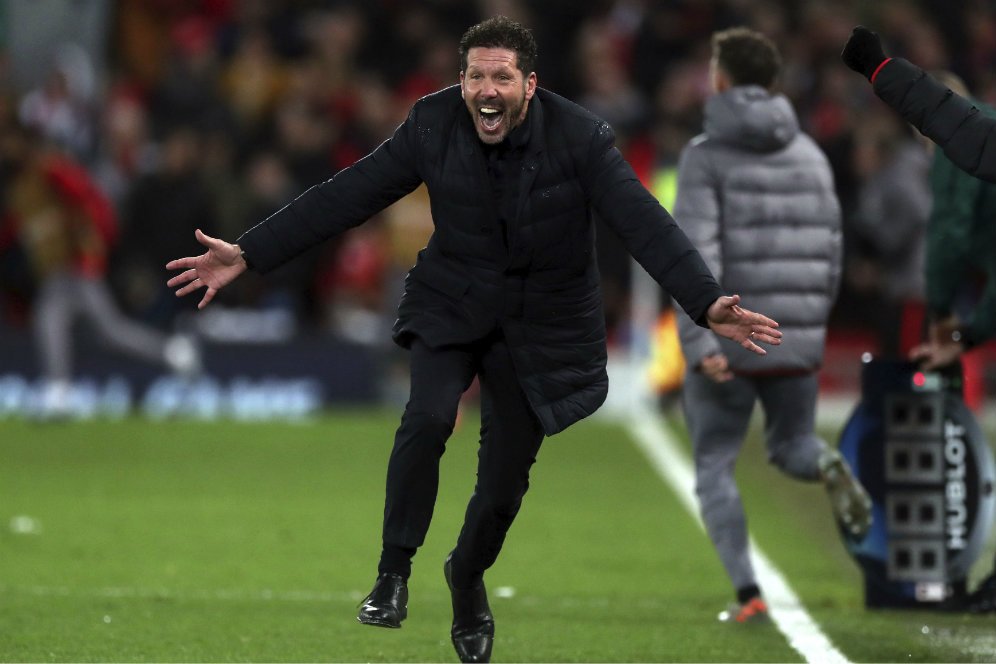 Simeone Bantah Atletico Menang Atas Liverpool Karena Faktor Keberuntungan