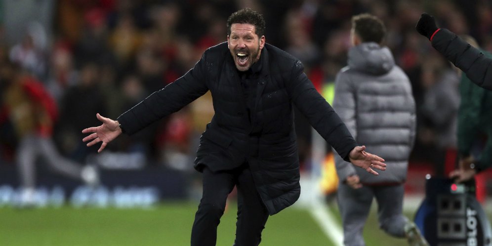 Simeone Bantah Atletico Menang Atas Liverpool Karena Faktor Keberuntungan
