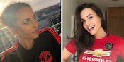 Potret Katrina Maria, Fans Seksi Manchester United yang Tak Pernah Lelah Dukung Solskjaer