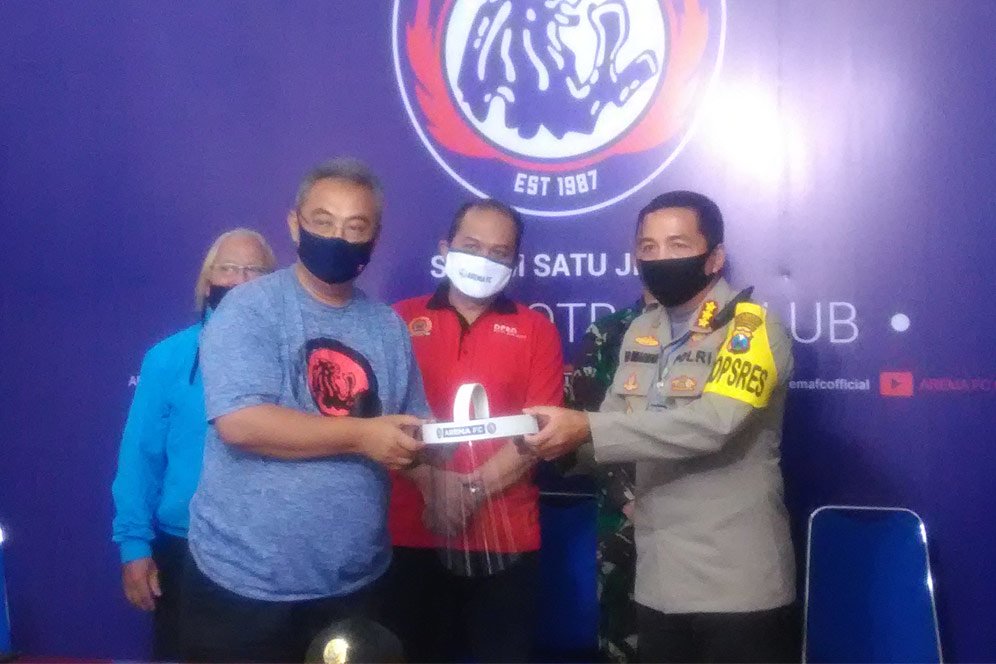 Arema FC Ikut Sosialisasikan Kebijakan PSBB di Malang Raya