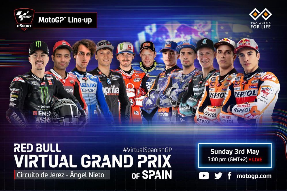 Jadwal Siaran Langsung MotoGP Virtual Grand Prix Jerez 2020