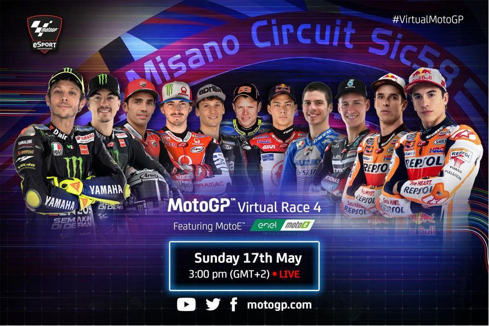 Jadwal Siaran Langsung MotoGP Virtual Grand Prix Misano 2020