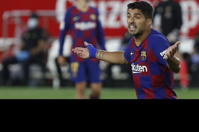 Striker Barcelona, Luis Suarez (c) AP Photo