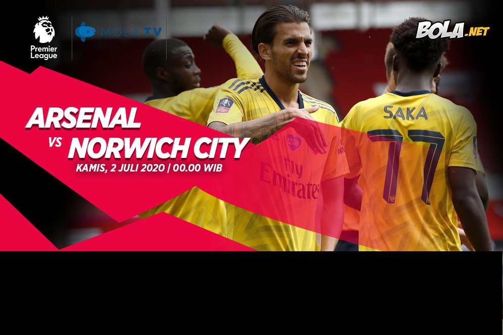 Link Live Streaming Arsenal vs Norwich City di Mola TV