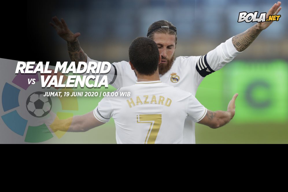 Jadwal Siaran Langsung Real Madrid vs Valencia 19 Juni 2020