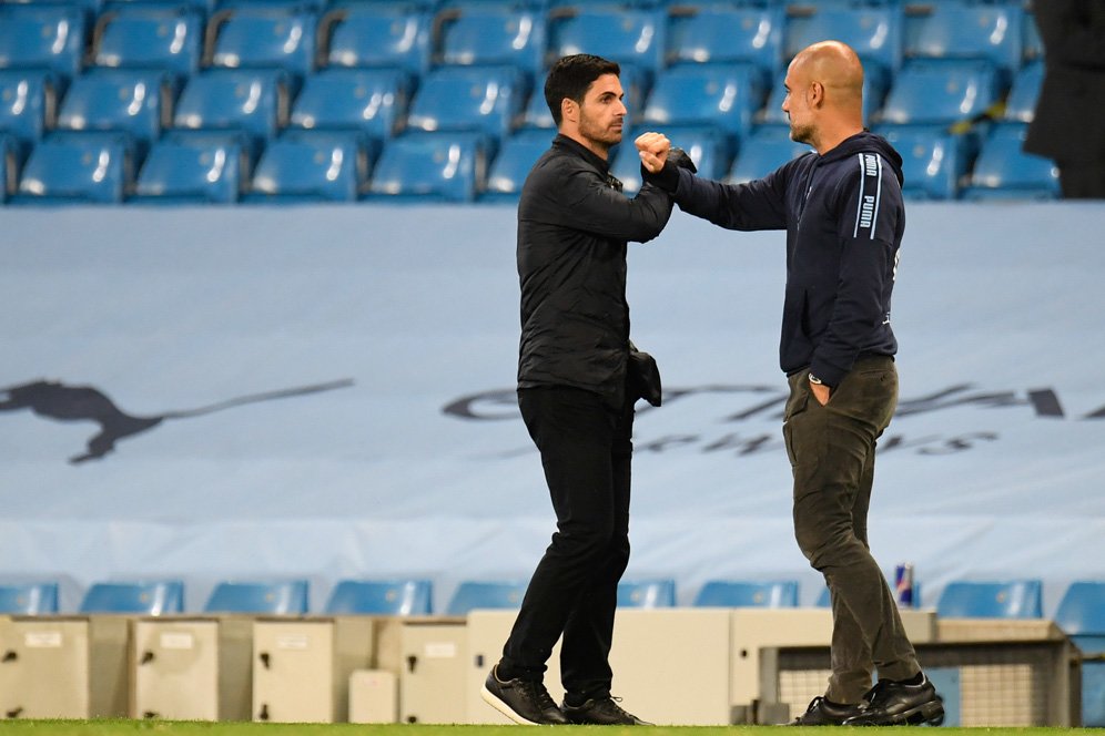 Manchester City vs Arsenal: Melihat Kemesraan Mikel Arteta dan Josep Guardiola