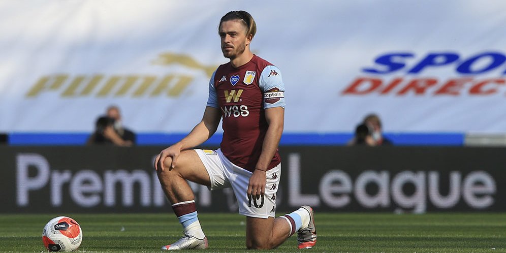 Kapten Aston Villa Jack Grealish. (c) AP Photo