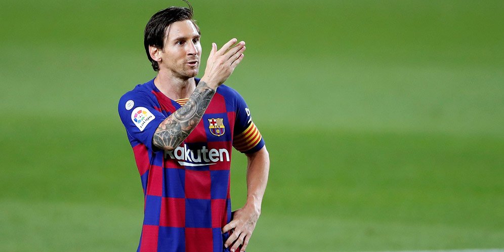 Lionel Messi di laga melawan Leganes pada pekan ke-29 La Liga, Rabu (17/6/2020) dini hari WIB. (c) LaLiga