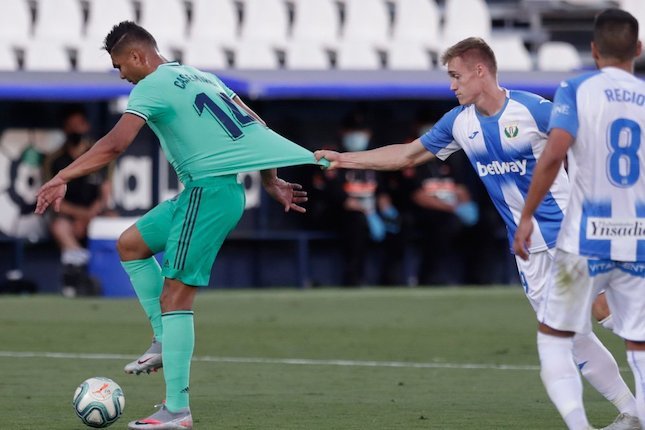 Duel Leganes vs Real Madrid, pekan pemungkas La Liga 2019/20. (c) AP Photo