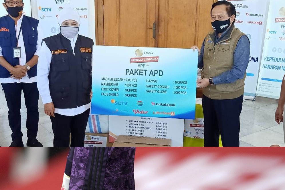 EMTEK Serahkan Bantuan APD dan Masker Kain Untuk Pemprov Jawa Timur