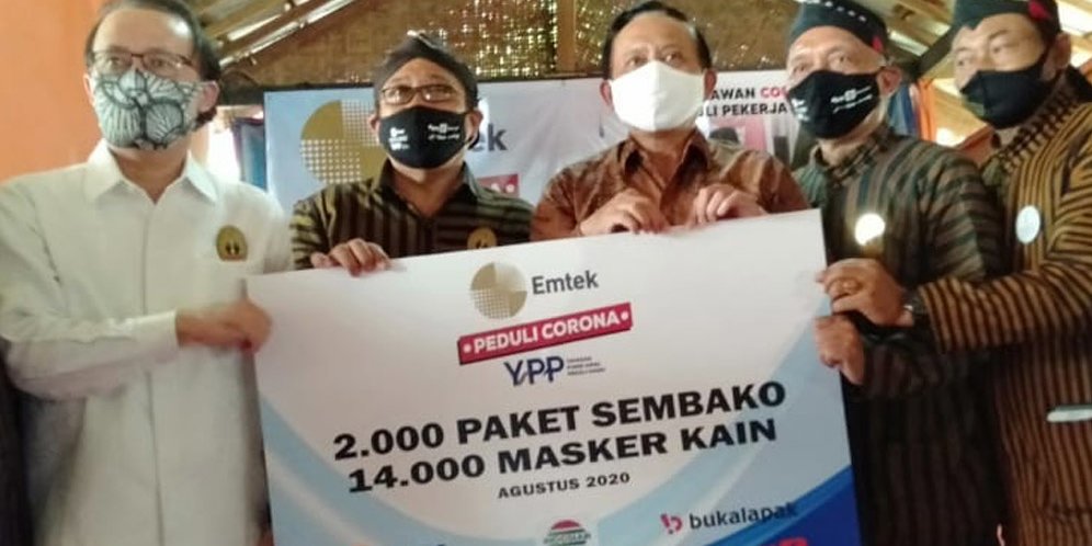 EMTEK Peduli Corona Salurkan Sembako dan Masker Kain kepada Paguyuban Jawa Tengah
