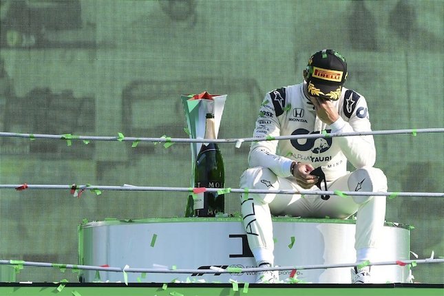 Pembalap Scuderia AlphaTauri Honda, Pierre Gasly (c) AP Photo