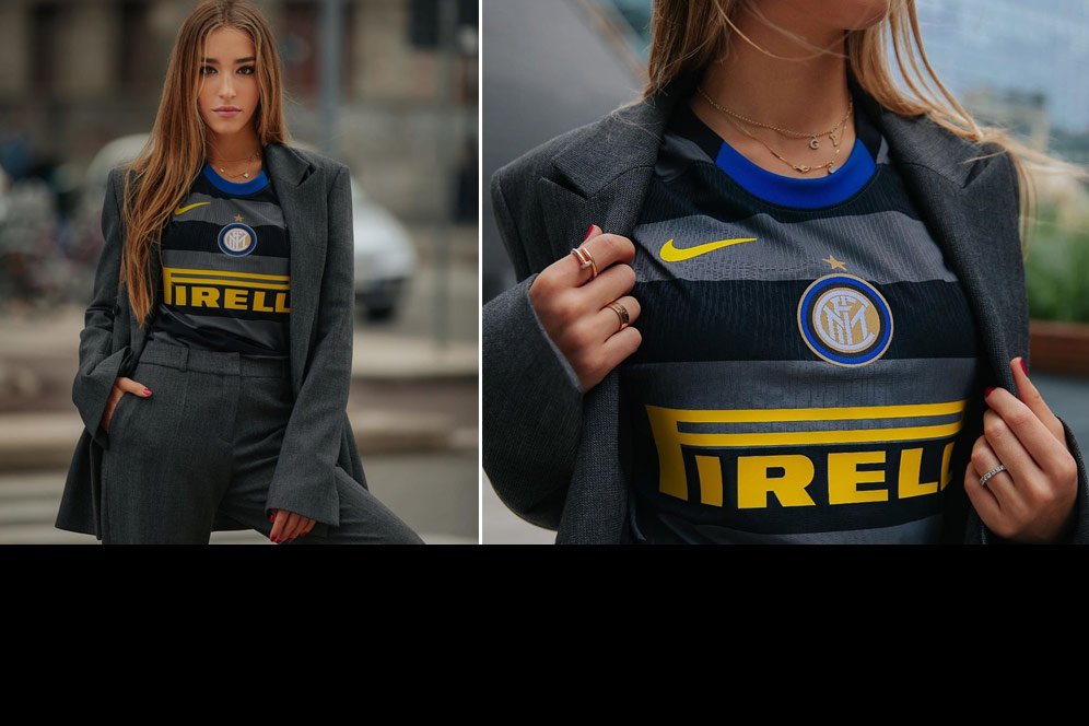 Inter Milan Gandeng Model Cantik dan Seksi Italia Promosikan Jersey Ketiga