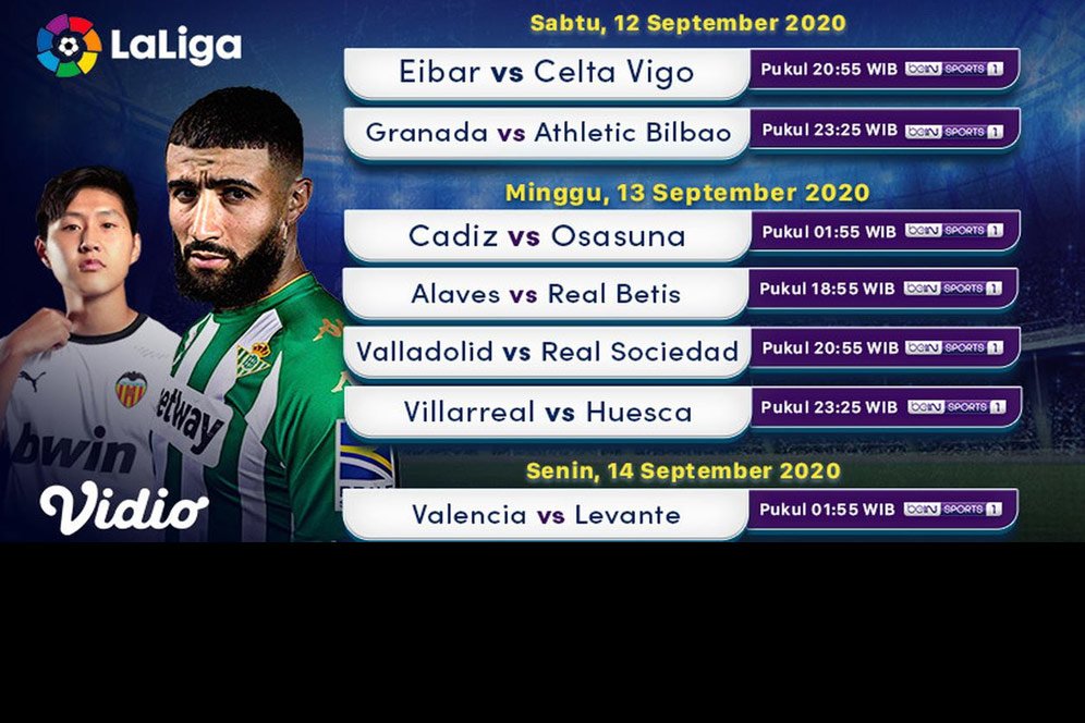 Jadwal dan Live Streaming La Liga Jornada 1 di Vidio