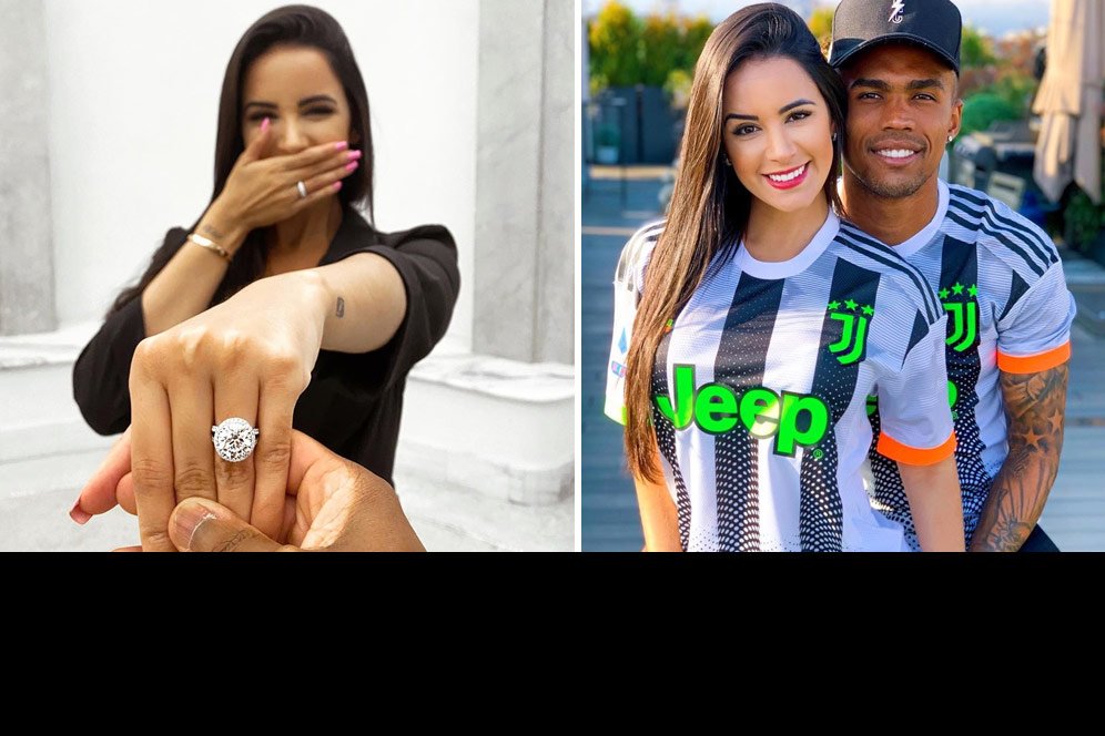 Momen Manis Douglas Costa Melamar sang Kekasih Seksi Nathalia Felix