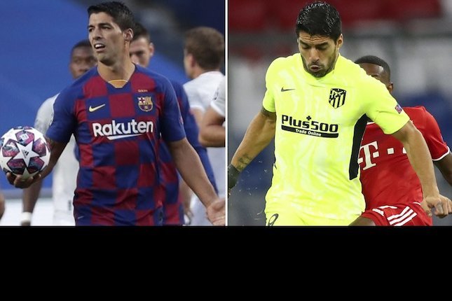 Luis Suarez di Barcelona dan Atletico Madrid (c) AP Photo