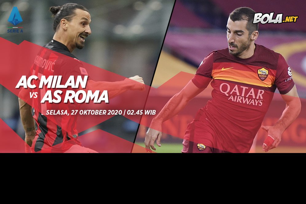 Link Live Streaming AC Milan vs AS Roma di Vidio