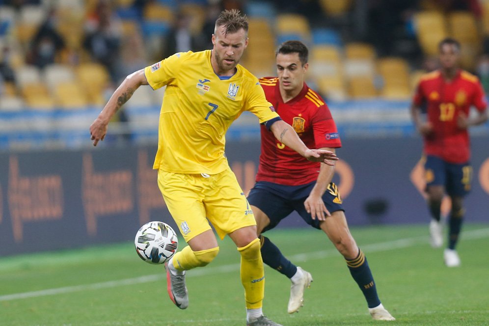Man of the Match Ukraina vs Spanyol: Andriy Yarmolenko