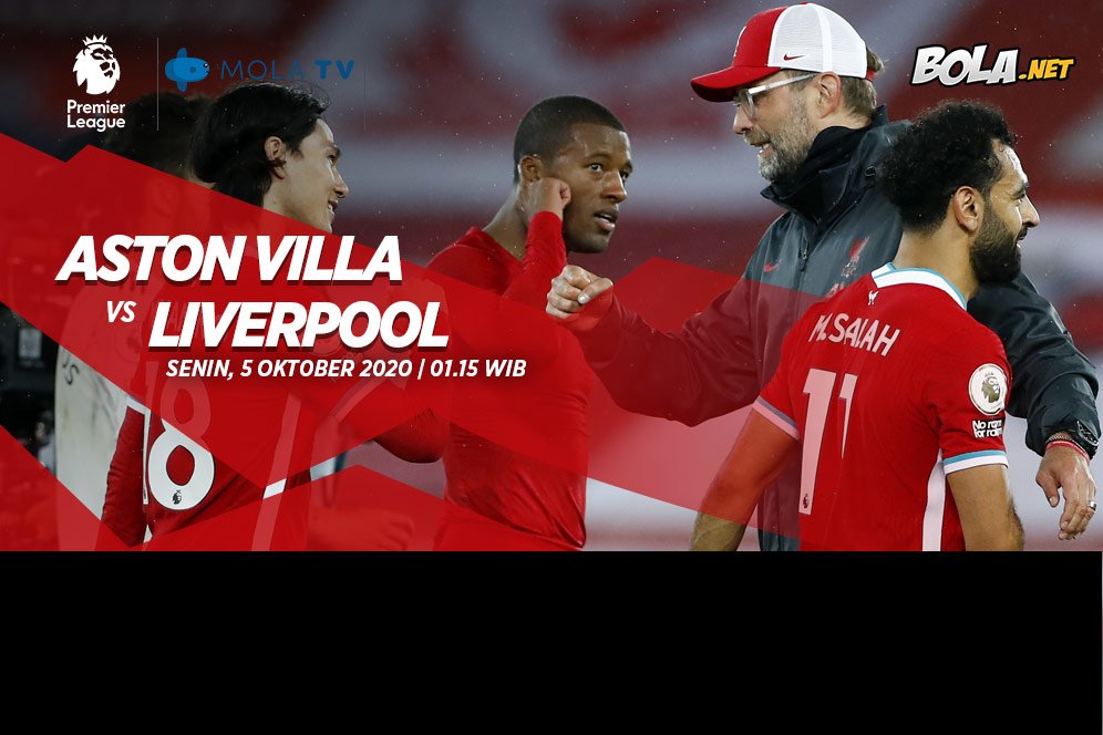 Data dan Fakta Premier League: Aston Villa vs Liverpool