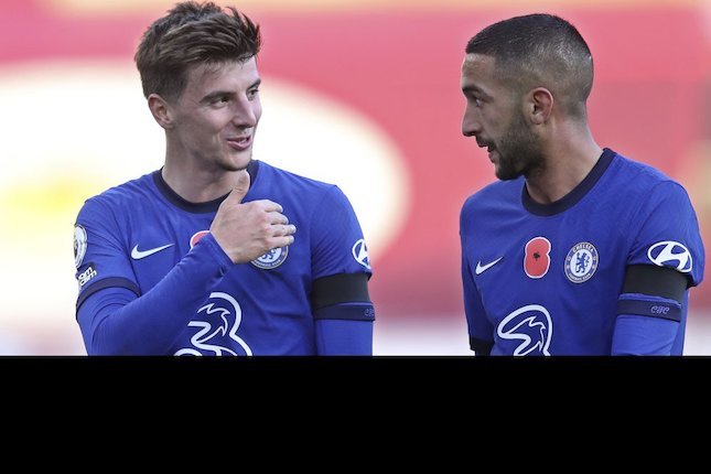 Duo Chelsea, Mason Mount dan Hakim Ziyech (c) AP Photo