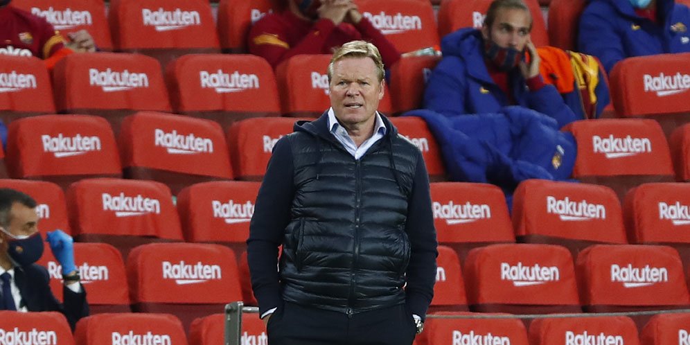 Pelatih Barcelona Ronald Koeman. (c) AP Photo