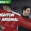 Link Live Streaming Brighton vs Arsenal di Mola TV, 30 Desember 2020