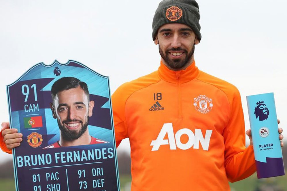 Bruno Fernandes Torehkan Rekor dengan Jadi Pemain Terbaik EPL November 2020