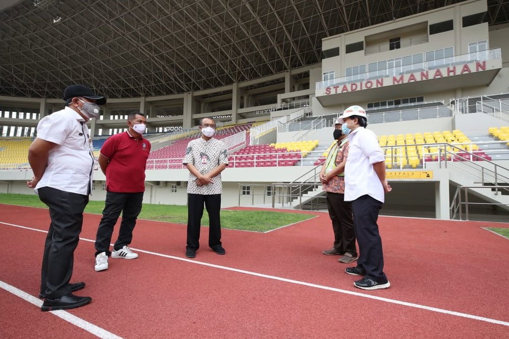 Tinjau Stadion Manahan, Kemenpora Puas