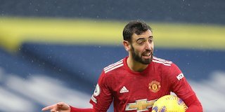 Bintang Manchester United, Bruno Fernandes (c) Pool Getty via AP Photo