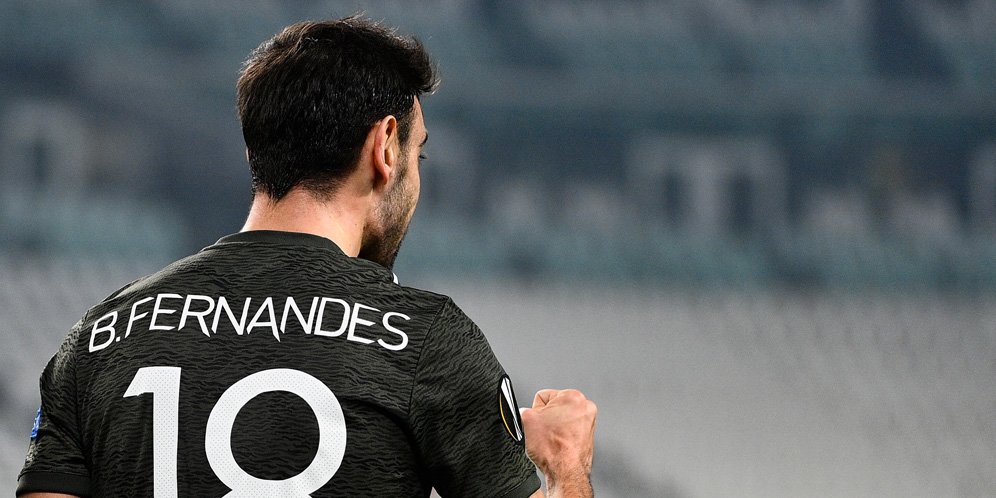 Gelandang Manchester United, Bruno Fernandes. (c) AP Photo