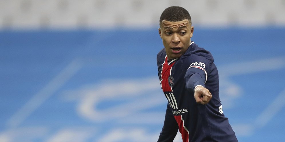 Penyerang PSG, Kylian Mbappe (c) AP Photo