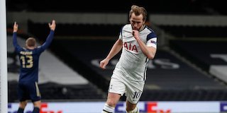 Striker Tottenham, Harry Kane, usai menjebol gawang Dinamo Zagreb di Liga Europa 2020/21. (c) AP Photo