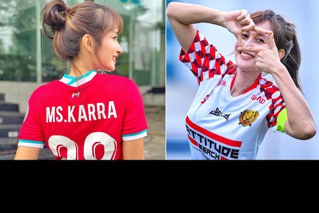 Karra Syam, presenter cantik fans berat Liverpool (c) Instagram/karrasyam
