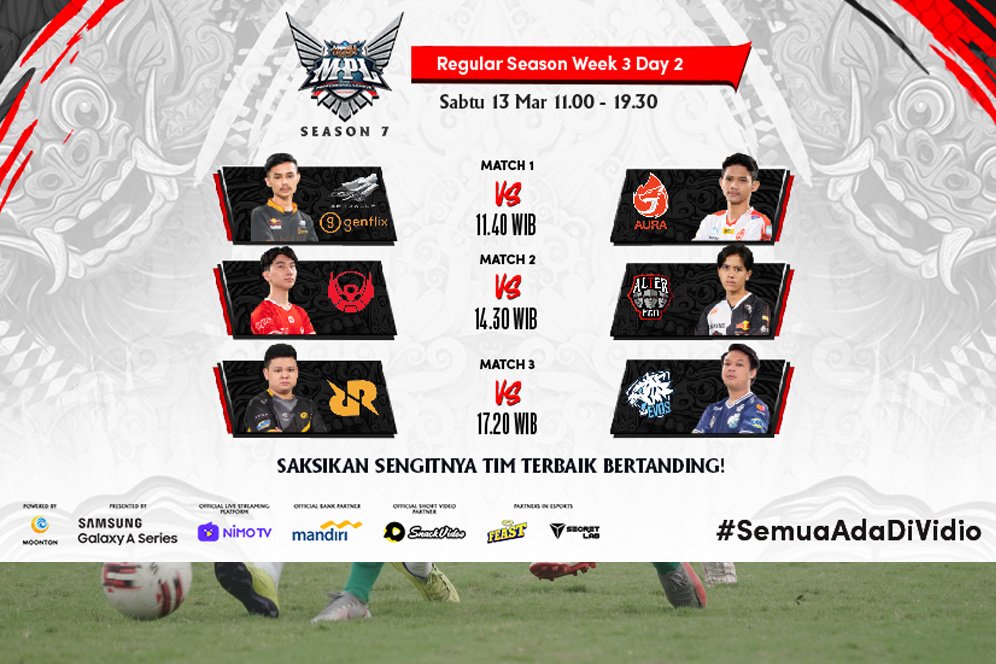 Jadwal MPL ID Season 7 Pekan Ketiga, Sabtu 13 Maret 2021: El Clasico RRQ Hoshi vs Evos Legends Curi 