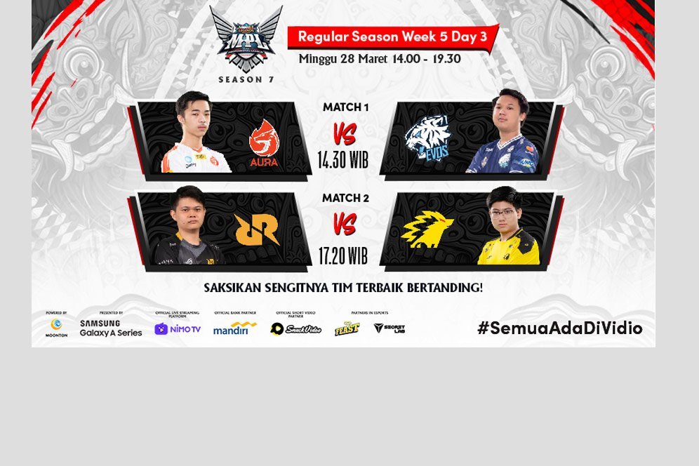 Jadwal MPL ID Season 7, Minggu 28 Maret 2021 di Vidio: Ujian Konsistensi RRQ Hoshi Jadwal MPL ID Season 7, Minggu 28 Maret 2021 di Vidio: Ujian Konsistensi RRQ Hoshi