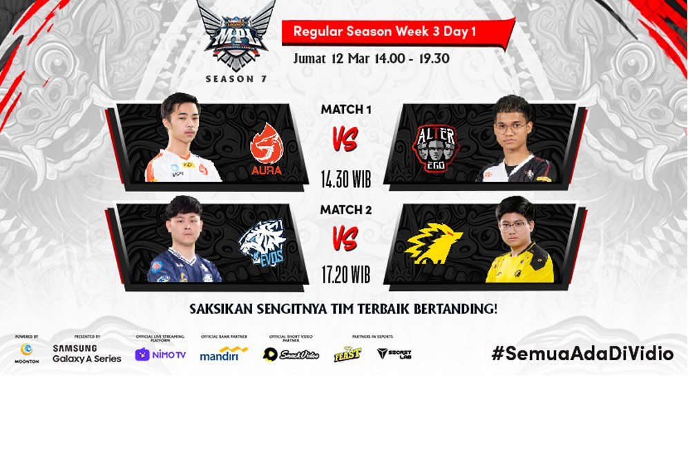 Jadwal Live Streaming MPL ID Season 7 Pekan Ketiga, Jumat 12 Maret 2021