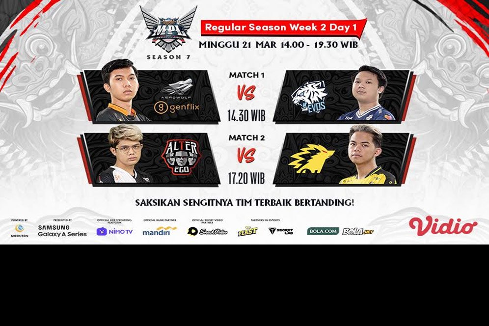 Jadwal MPL Indonesia Season 7, Minggu 21 Maret 2021: Alter Ego Pantang Terpeleset Lagi