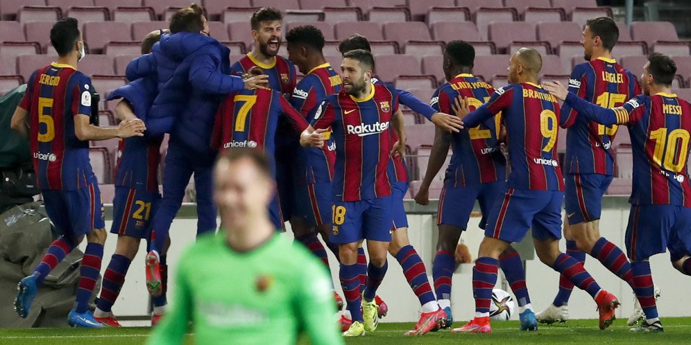 Barcelona melaju ke final Copa del Rey usai menang dengan skor 3-0 atas Sevilla (c) AP Photo