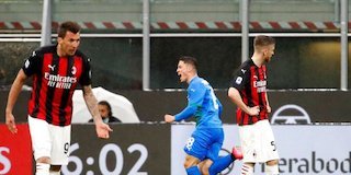 Giacomo Raspadori, pahlawan kemenangan Sassuolo di markas Milan, Rabu (21/4/2021) (c) AP Photo