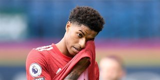 Striker Manchester United, Marcus Rashford (c) Pool EPA via AP Photo
