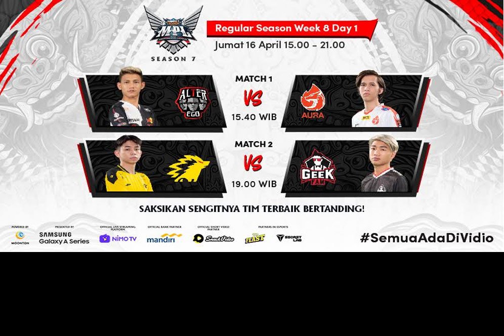 Jadwal MPL Indonesia Season 7 di Vidio, Jumat 16 April 2021: Lawan Mudah Alter Ego dan ONIC Esports Jadwal MPL Indonesia Season 7 di Vidio, Jumat 16 April 2021: Lawan Mudah Alter Ego dan ONIC Esports
