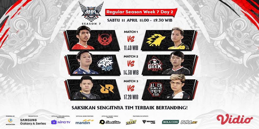 Jadwal Mpl Indonesia Season 7 Di Vidio Sabtu 10 April 2021 Rrq Hoshi Vs Alter Ego Curi Perhatian Bola 