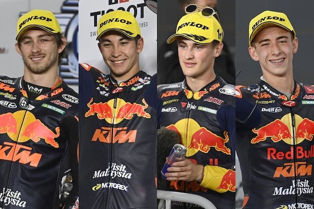 Remy Gardner, Raul Fernandez, Jaume Masia, dan Pedro Acosta (c) KTM Ajo/Ajo.fi