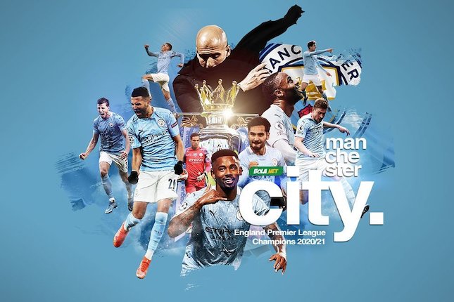 Manchester City, juara Premier League 2020-21 (c) Bola.net