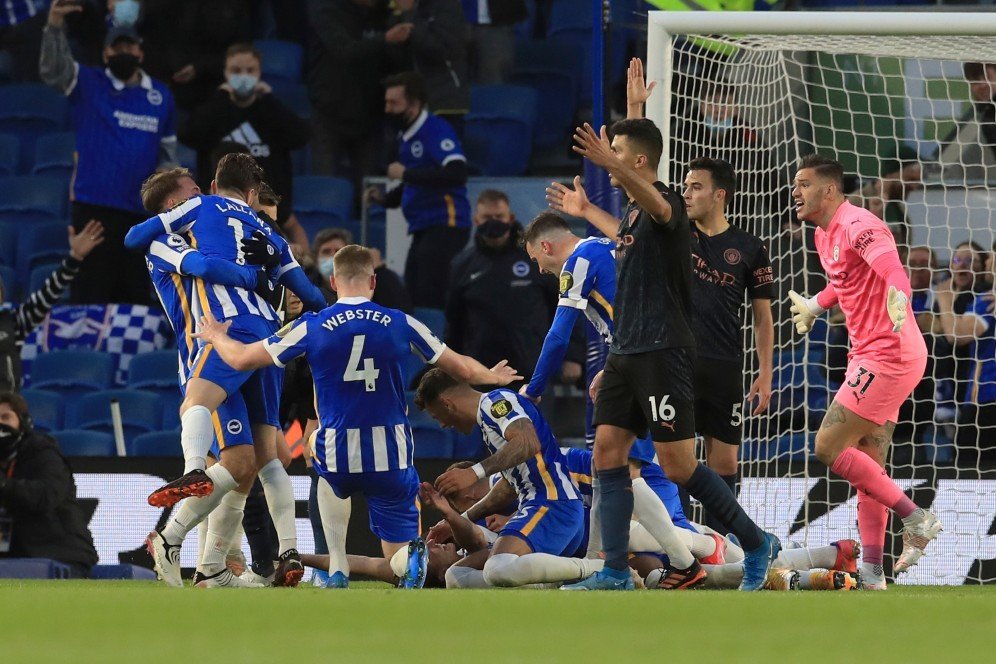 Man City Kena Comeback Brighton, Netizen: Sengaja Biar Strategi Lawan Chelsea Gak Ketebak