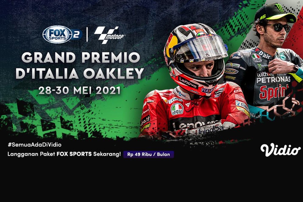 Catat Jadwal dan Live Streaming MotoGP Italia Pekan Ini di FOX Sports Eksklusif di Vidio Catat Jadwal dan Live Streaming MotoGP Italia Pekan Ini di FOX Sports Eksklusif di Vidio