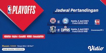 Live Streaming NBA Play Off Game Kelima di Vidio, Bola.com dan Bola.net, Kamis 3 Juni 2021 Live Streaming NBA Play Off Game Kelima di Vidio, Bola.com dan Bola.net, Kamis 3 Juni 2021