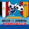 Jadwal dan Live Streaming Sepak Bola Olimpiade di Vidio, 22 Juli 2021: Mesir vs Spanyol