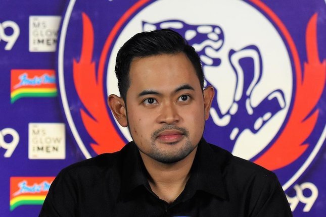 Presiden Arema FC, Gilang Widya Pramana (c) Bola.com/Iwan Setiawan
