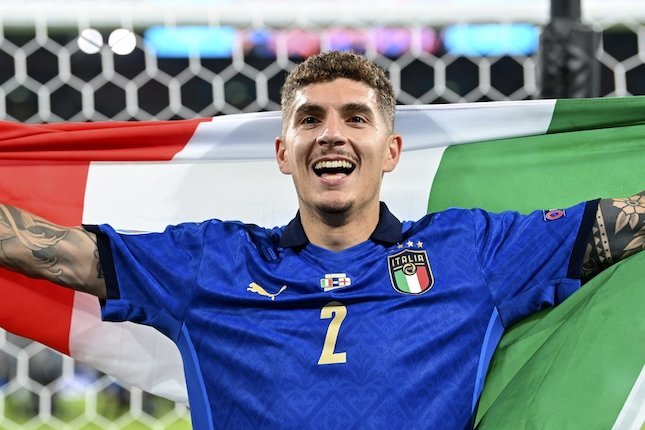 Bek kanan timnas Italia di Euro 2020, Giovanni Di Lorenzo (c) AP Photo